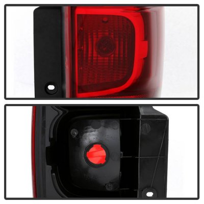 GMC Yukon XL 2007-2014 Red Clear Tail Lights