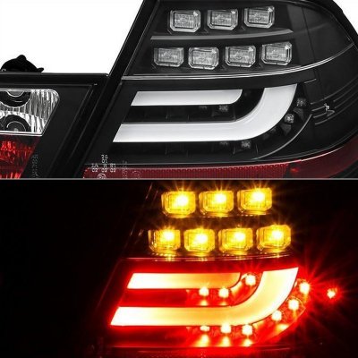 BMW 3 Series Coupe 2000-2003 Black LED Tail Lights