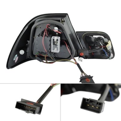 BMW 3 Series Coupe 2000-2003 Red Clear LED Tail Lights