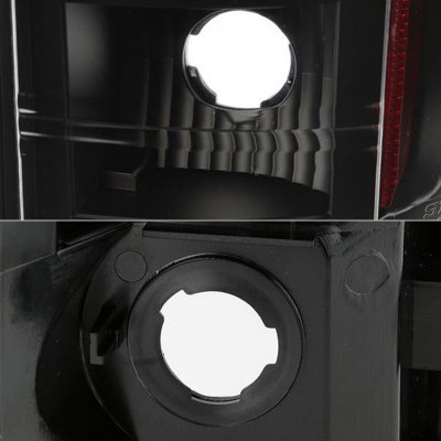 Chevy Silverado 2500 2003-2004 Black LED Tail Lights