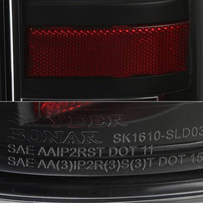 Chevy Silverado 2500 2003-2004 Black LED Tail Lights
