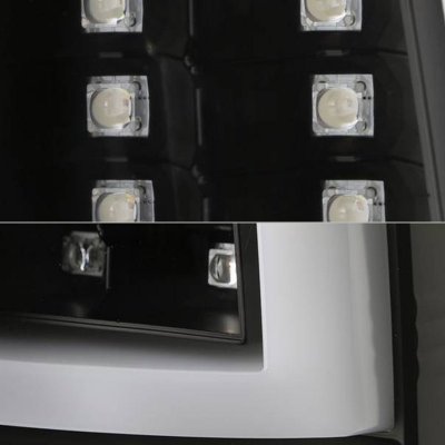 Chevy Silverado 2500 2003-2004 Black LED Tail Lights