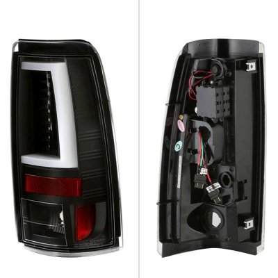 Chevy Silverado 2500 2003-2004 Black LED Tail Lights