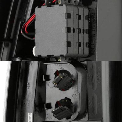 Chevy Silverado 2500 2003-2004 Black LED Tail Lights