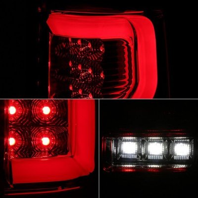 Ford F150 2004-2008 Red Clear LED Tail Lights