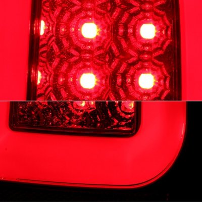 Ford F350 Super Duty 1999-2007 Red Clear LED Tail Lights Tube