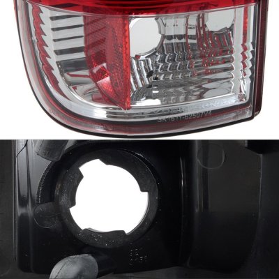 Ford F350 Super Duty 1999-2007 Red Clear LED Tail Lights Tube