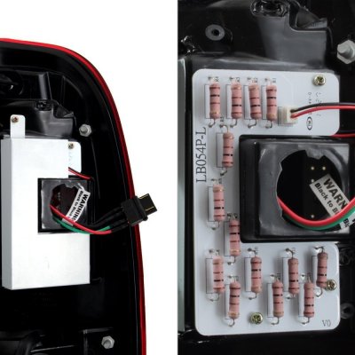 Ford F350 Super Duty 1999-2007 Red Clear LED Tail Lights Tube