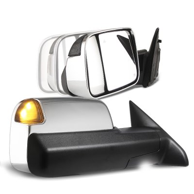 Pair Power-Folding Heated Towing Mirrors W/ Turn Signal For Ford Super Duty F250/F350 (2008-2010)