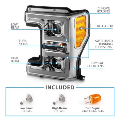 Ford F550 Super Duty 2017-2019 Projector Headlights LED DRL A2