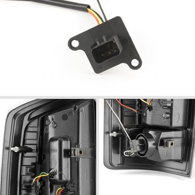 Dodge Ram 3500 2003-2006 Black LED Tail Lights J2R