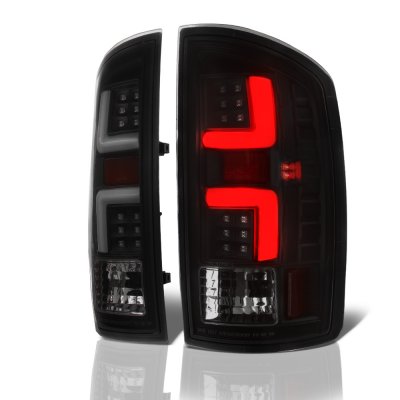 Dodge Ram 2500 2007-2009 Black Smoked LED Tail Lights J2