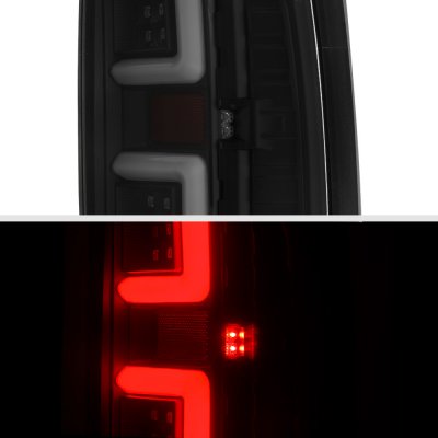 Dodge Ram 3500 2007-2009 Black Smoked LED Tail Lights J2