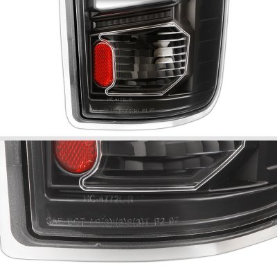 Ford Expedition 1997-2002 Black LED Tail Lights J2