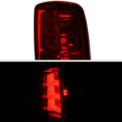 GMC Suburban 2000-2006 Red Smoked LED Tail Lights