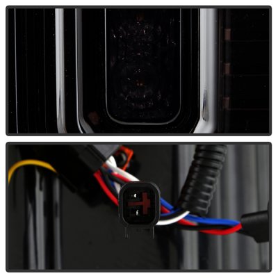 Dodge Ram 2500 2010-2018 Black Smoked Full LED Tail Lights S5