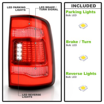 Dodge Ram 3500 2010-2018 Full LED Tail Lights S5