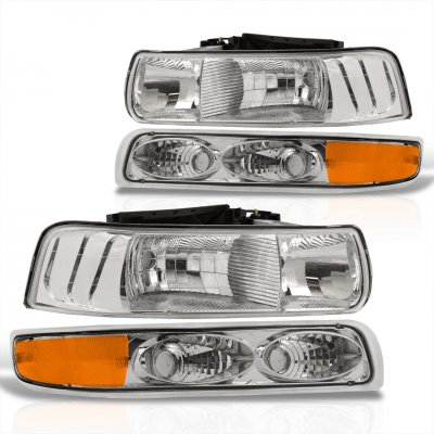 Chevy Silverado 1999-2002 Chrome Headlights Set