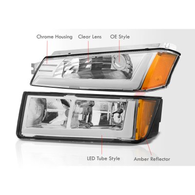 Chevy Avalanche Body Cladding 2002-2006 Headlights LED DRL