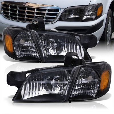 thumbnail image 2 of Epartsgogo Chrome Clear Headlights + Corner Signal Lamps For 97-05 Chevy Venture - Pair, Direct Replacement 2 of 4
