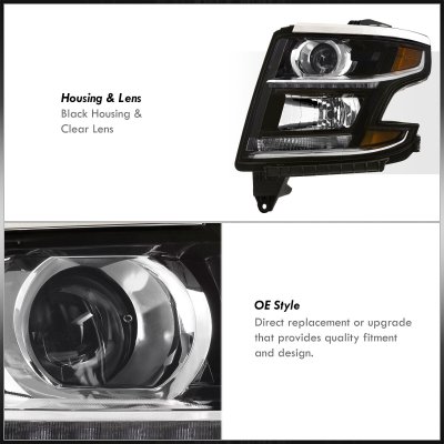 thumbnail image 2 of Autozensation Projector Headlights W/ LED Bar For Dodge Ram 2006-2008 1500 2500 3500 2 of 4