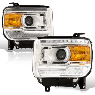 GMC Sierra 1500 2014-2015 Projector Headlights LED Signature DRL