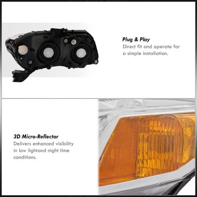 thumbnail image 2 of VAP-Autoparts Headlight Assembly Pair For Honda Civic Sedan/Coupe 2012-2015 2 of 5