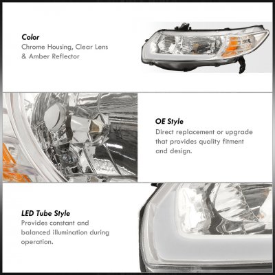 Honda Civic Coupe 2006-2011 Headlights LED DRL