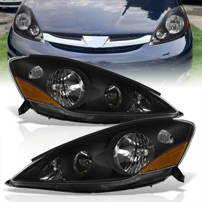 Toyota Sienna 2006-2010 Black Euro Headlights