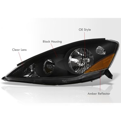 Toyota Sienna 2006-2010 Black Euro Headlights