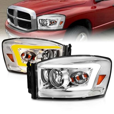 Dodge Ram 2500 2006-2009 Headlights LED DRL Switchback Signals