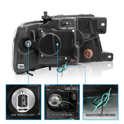 Ford F150 2004-2008 Black Projector Headlights LED A2
