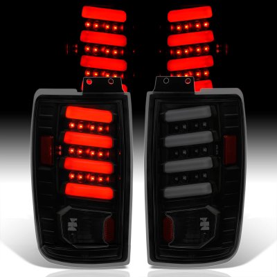 Ford Expedition 1997-2002 Black Smoked LED Tail Lights J2