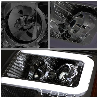 Ford F150 2009-2014 Smoked Projector Headlights LED DRL N2