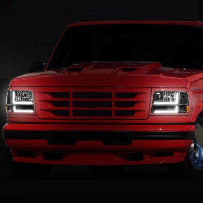 Ford Bronco 1992-1996 Black LED DRL Headlights Set