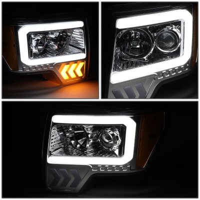 Ford F150 2009-2014 Projector Headlights LED DRL Signals N5