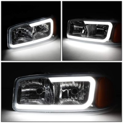 GMC Yukon Denali 2001-2006 Headlights Set LED DRL N2
