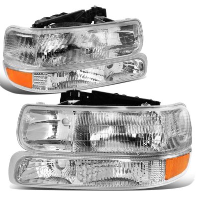 Chevy Silverado 1999-2002 Replacement Headlights Bumper Lights