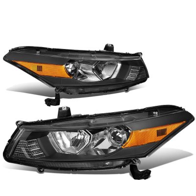Honda Accord Coupe 2008-2012 Black Headlights