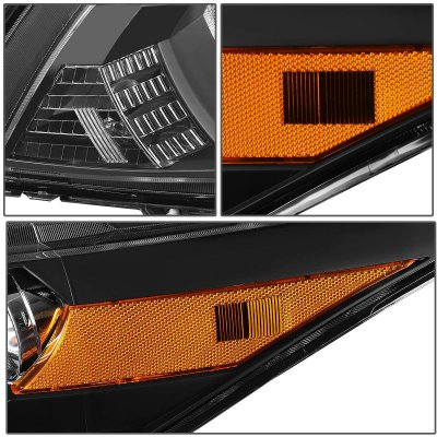 Honda Accord Coupe 2008-2012 Black Headlights
