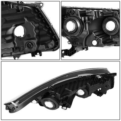 Honda Accord Coupe 2008-2012 Black Headlights