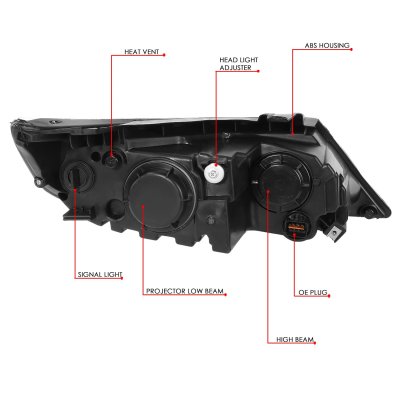 Kia Sorento 2011-2013 Black Projector Headlights