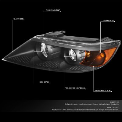 Kia Sorento 2011-2013 Black Projector Headlights