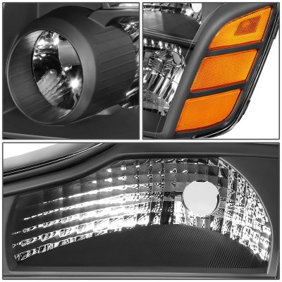 Nissan Titan 2004-2015 Black Euro Headlights