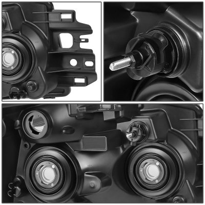 Nissan Titan 2004-2015 Black Euro Headlights