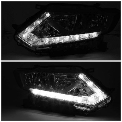 Nissan Rogue 2014-2016 Smoked Headlights LED DRL