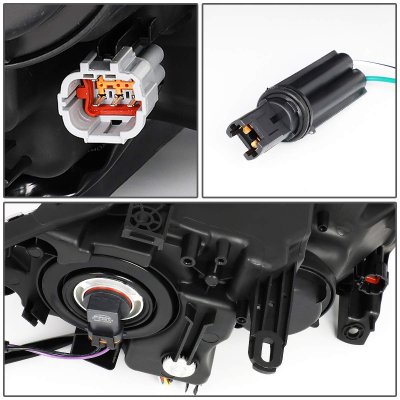 Nissan Rogue 2014-2016 Smoked Headlights LED DRL