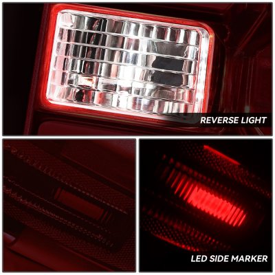 Chevy Silverado 1500 2014-2018 Tinted Tube LED Tail Lights N4