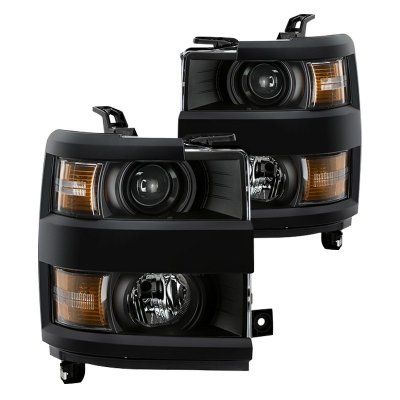 Chevy Silverado 3500HD 2015-2019 Black Projector Headlights
