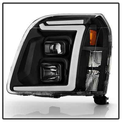 GMC Yukon XL 2007-2014 Black Projector Headlights LED DRL S2